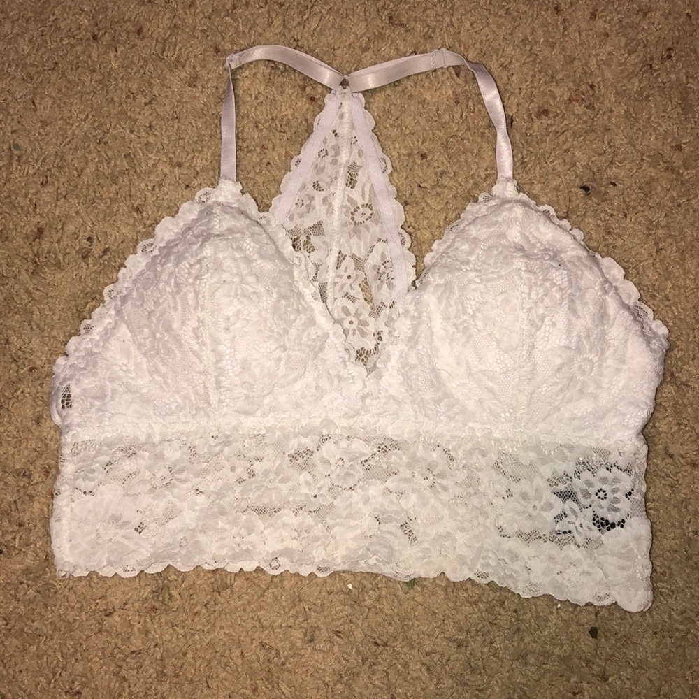 White soft lace bralette